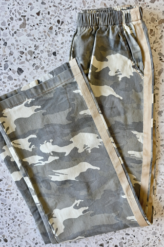 Light Camo Racer Denim Pants - By Frankie Bottoms BY FRANKIE