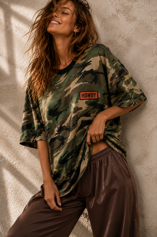 Chameleon Army Tee - By Frankie Tops By Frankie