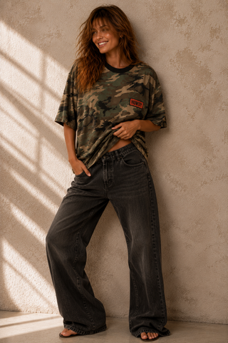 Chameleon Army Tee - By Frankie Tops By Frankie