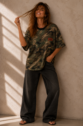 Chameleon Army Tee - By Frankie Tops By Frankie