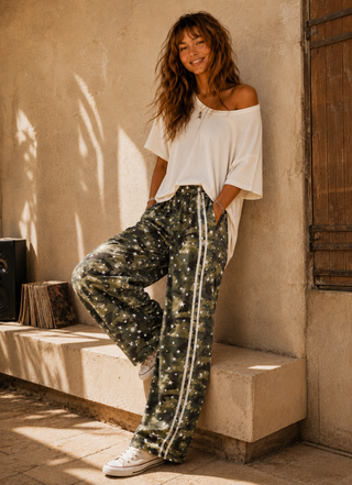 Star Camo Racer Denim Pants - By Frankie Bottoms BY FRANKIE