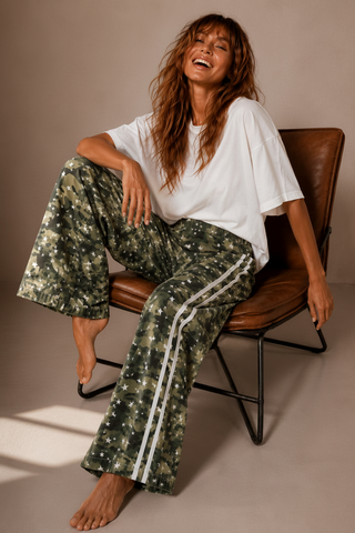 Star Camo Racer Denim Pants - By Frankie Bottoms BY FRANKIE