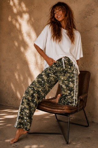 Star Camo Racer Denim Pants - By Frankie Bottoms BY FRANKIE