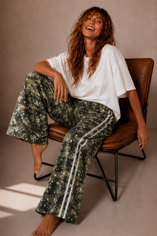 Star Camo Racer Denim Pants - By Frankie Bottoms BY FRANKIE