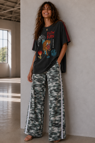 Rainforest Camo Racer Pants - By Frankie Bottoms BY FRANKIE