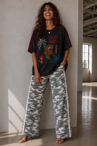 Rainforest Camo Racer Pants - By Frankie Bottoms BY FRANKIE