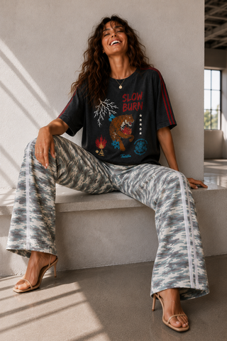 Rainforest Camo Racer Pants - By Frankie Bottoms BY FRANKIE