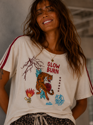 Crouching Tiger Tee Cream - By Frankie