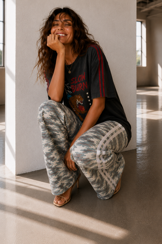Rainforest Camo Racer Pants - By Frankie Bottoms BY FRANKIE