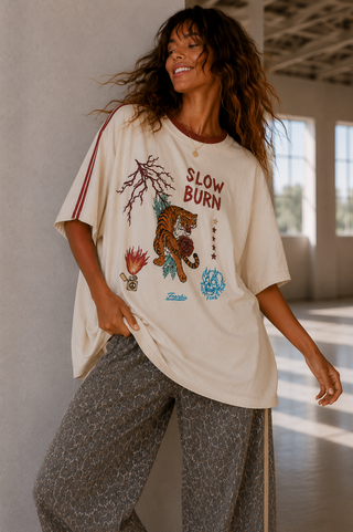 Crouching Tiger Tee Cream - By Frankie