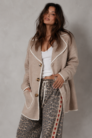 Isla Cardigan/Jacket - Beige Outerwear Isabella Boho
