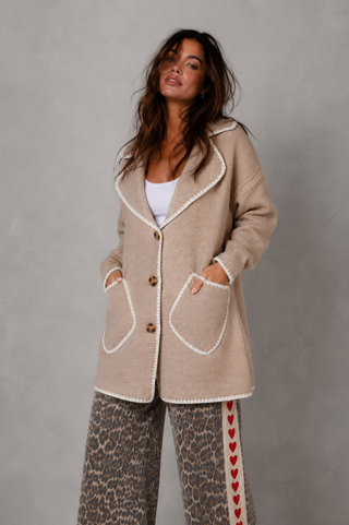 Isla Cardigan/Jacket - Beige Outerwear Isabella Boho