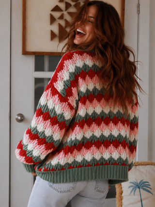 Loretta Cardigan/Jacket - Pink/Khaki Outerwear Isabella Boho