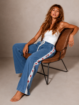 Denim Star Racer Pants - By Frankie Bottoms BY FRANKIE