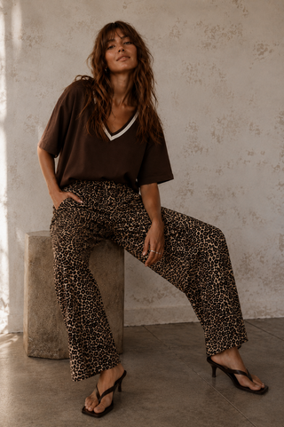 Denim Relaxed Leopard Jeans Bottoms Ebby and I