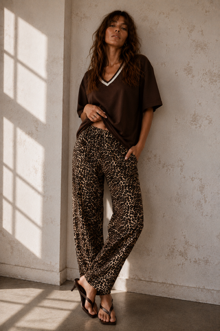 Denim Relaxed Leopard Jeans Bottoms Ebby and I