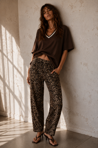 Denim Relaxed Leopard Jeans Bottoms Ebby and I