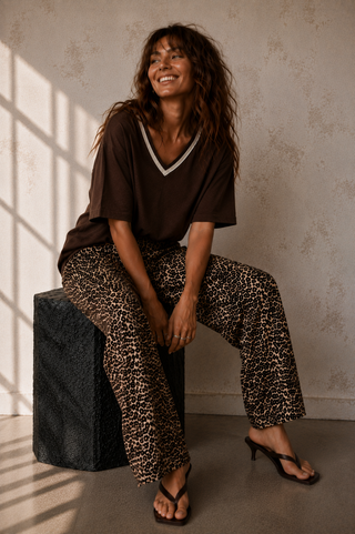 Denim Relaxed Leopard Jeans Bottoms Ebby and I