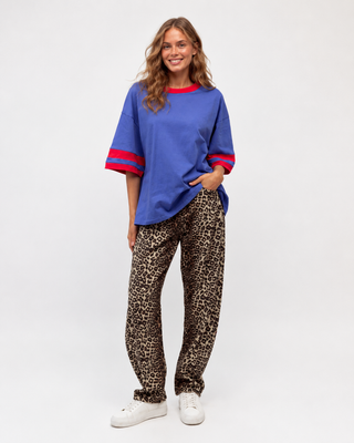 Denim Relaxed Leopard Jeans Bottoms Ebby and I