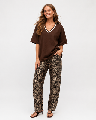 Denim Relaxed Leopard Jeans Bottoms Ebby and I