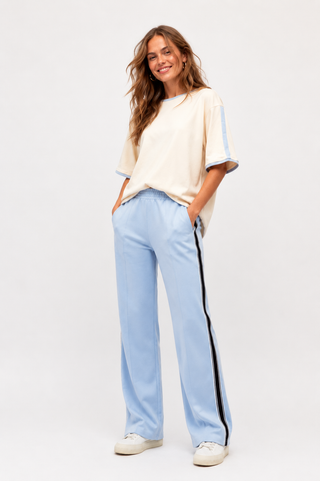 Ebony Racer Pants Baby Blue Bottoms Ebby and I