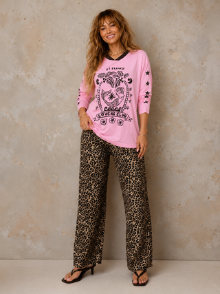 Denim Relaxed Leopard Jeans Bottoms Ebby and I
