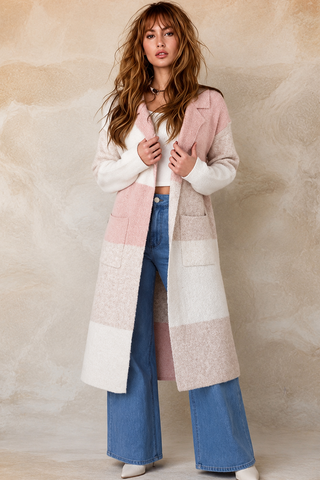 Carmen Cardigan/Jacket - Pink/White Outerwear HQ