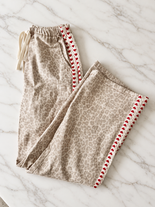 Snow Leopard Denim Racer Pants - By Frankie