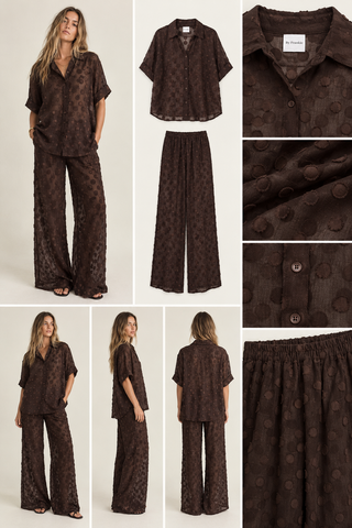 Janie Sheer Shirt and Pants Set - By Frankie Sets By Frankie