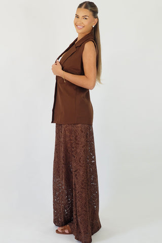 Tiller Brown Vest - By Frankie TOPS By Frankie