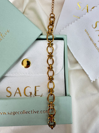 Columbus 18K Gold Chain Bracelet jewellery Sage Collective