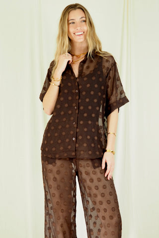 Janie Sheer Shirt and Pants Set - By Frankie Sets By Frankie