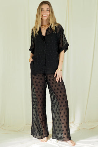 Janie Sheer Shirt and Pants Set - By Frankie Sets By Frankie