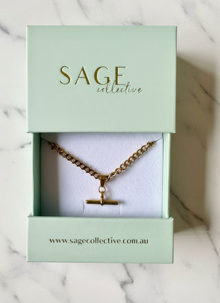 Vintage Inspired Toggle Necklace - 18K Gold Plated Accessories Sage Collective