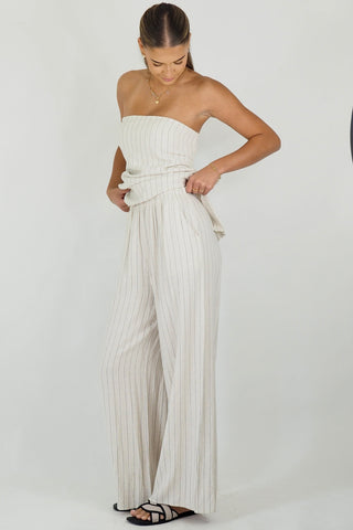 Emily Oatmeal Pinstripe Set - By Frankie sets By Frankie
