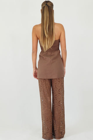 Kate Brown Lace Pants Set - By Frankie sets By Frankie