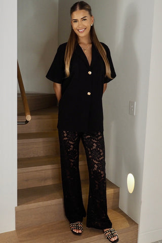 Giselle Lace Pants Black Set - By Frankie sets By Frankie