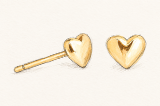 Gold Mini Heart 925 Sterling Silver Stud Earrings - accessories Sage Collective