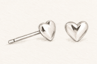 Silver Mini Heart 925 Sterling Silver Stud Earrings accessories Sage Collective
