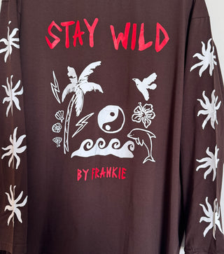 Wild One Tee Brown - By Frankie TOPS By Frankie