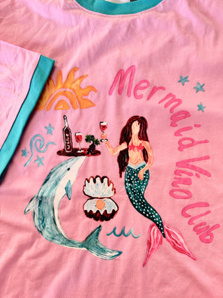 Pink Mermaid Tee - By Frankie Tops By Frankie