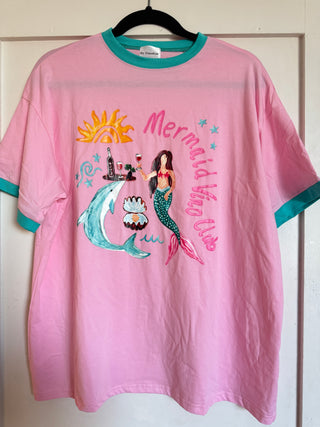 Pink Mermaid Tee - By Frankie Tops By Frankie