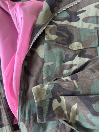Camo Funnel Jacket - By frankie Jacket Here Come The Sun