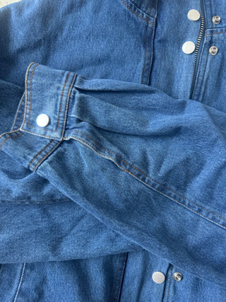 Denim Funnel Jacket Jacket Pink Diamond