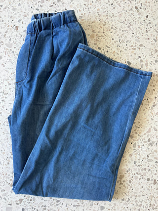 Gwen Baggy Denim Jeans - Blue Bottoms WAKEE