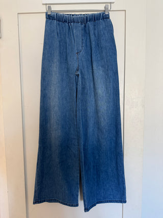 Gwen Baggy Denim Jeans - Blue Bottoms WAKEE