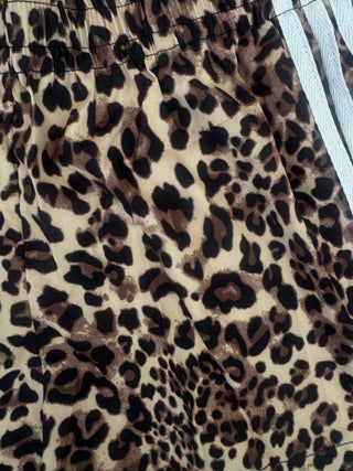 Retro Billy Track Shorts - Caramel Leopard Bottoms Sage Collective