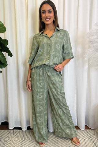 Sun Set Long - Khaki Tops By frankie   