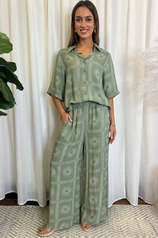 Sun Set Long - Khaki Tops By frankie   