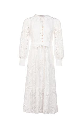 Alexis lace Midi Dress - White Dresses GDS